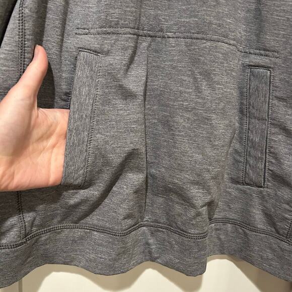 Abercrombie & Fitch Sweatshirt Men's Heather Gray 1/4-Zip Performance X-Large - Picture 4 of 10